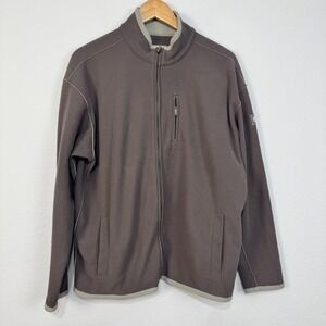 Life Is Good‎ Jacket Mens Medium Brown Full Zip Fleece Mock Neck Outdoor Warm